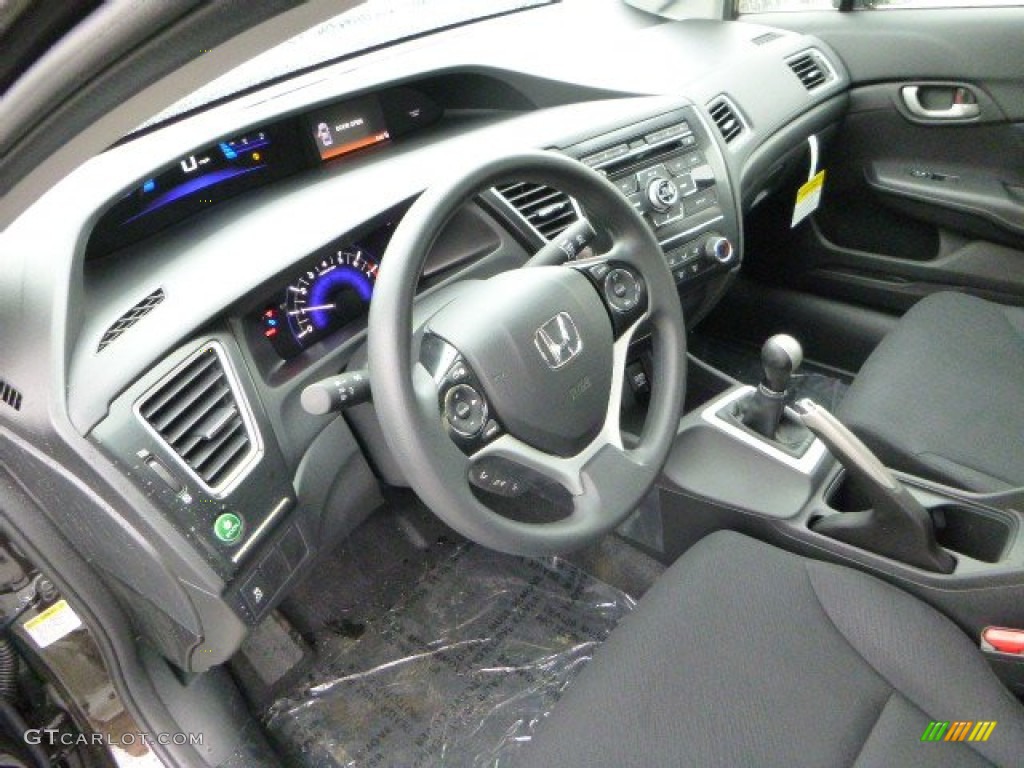 2013 Honda Civic LX Sedan Black Dashboard Photo #80010288