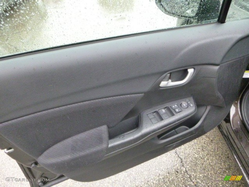 2013 Honda Civic LX Sedan Black Door Panel Photo #80010332