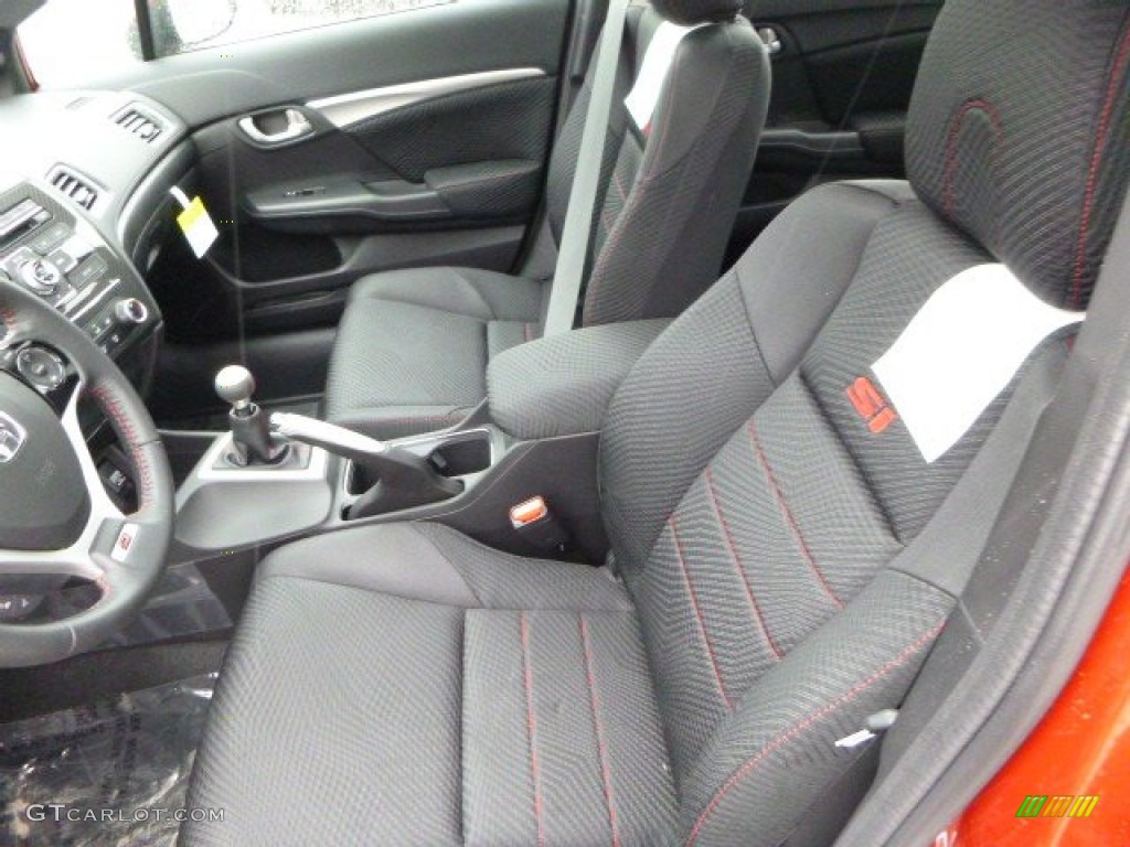 Black Interior 2013 Honda Civic Si Sedan Photo #80010924
