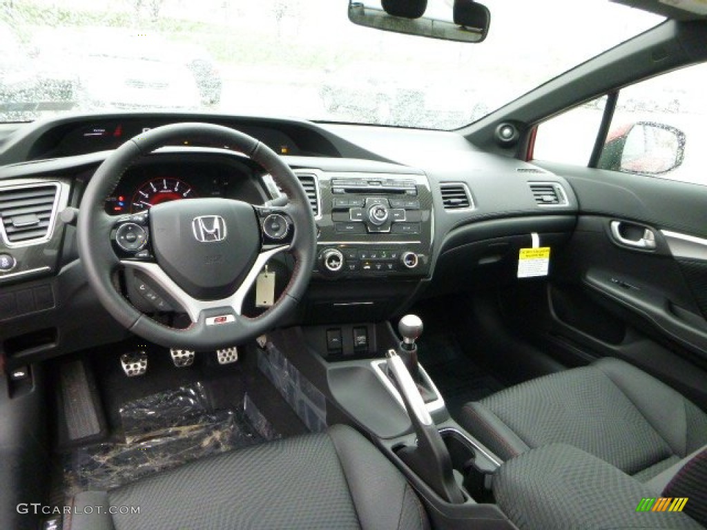 2013 Honda Civic Si Sedan Black Dashboard Photo #80010963