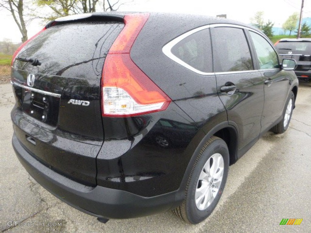 2013 CR-V EX AWD - Crystal Black Pearl / Black photo #3