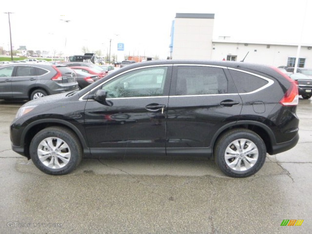 2013 CR-V EX AWD - Crystal Black Pearl / Black photo #6