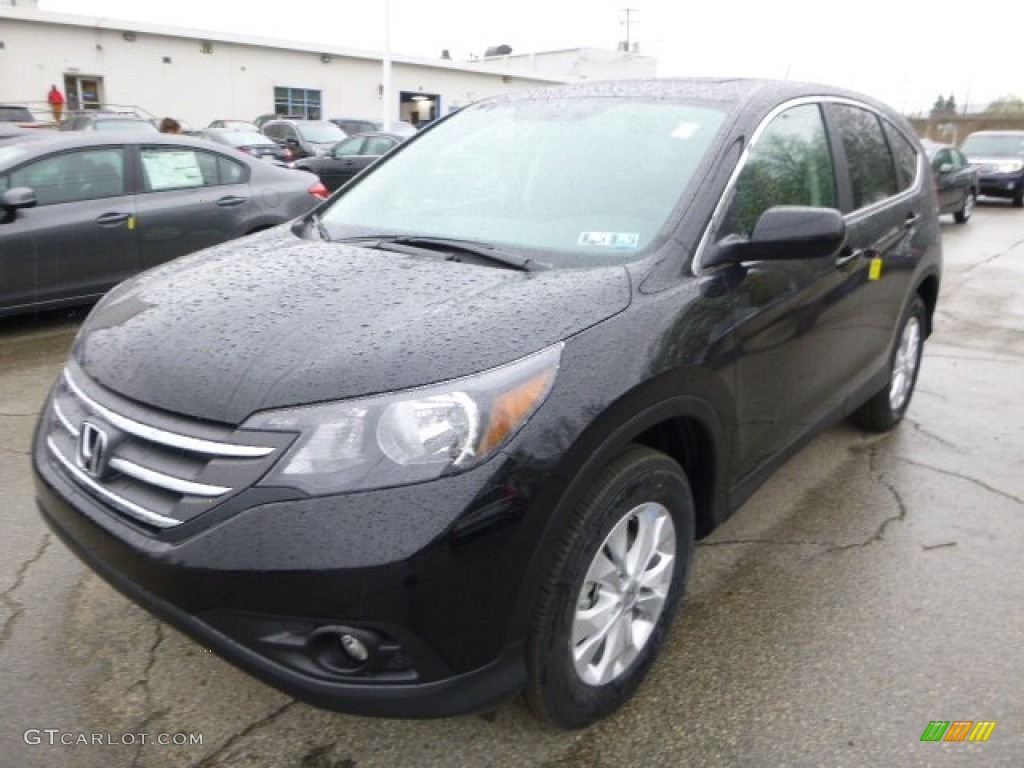 2013 CR-V EX AWD - Crystal Black Pearl / Black photo #7