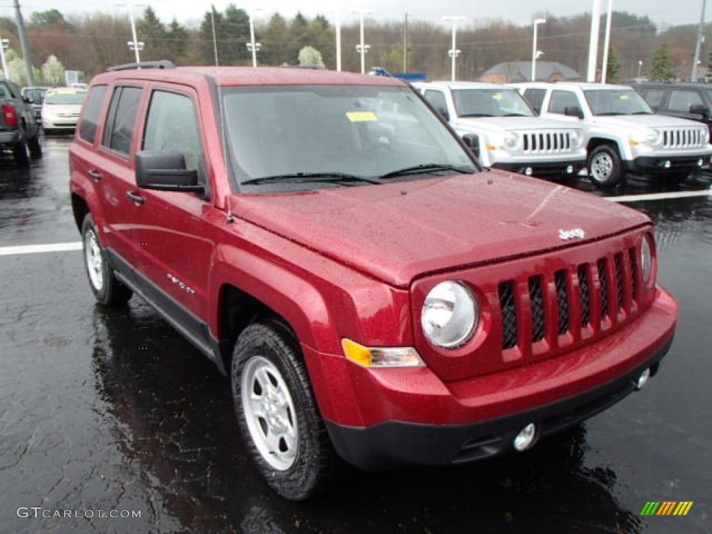 Deep Cherry Red Crystal Pearl 2014 Jeep Patriot Sport 4x4 Exterior Photo #80011988