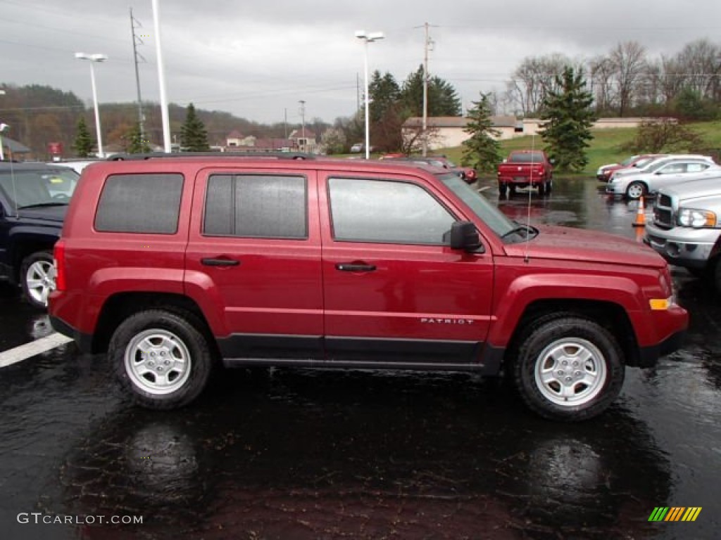 Deep Cherry Red Crystal Pearl 2014 Jeep Patriot Sport 4x4 Exterior Photo #80011996