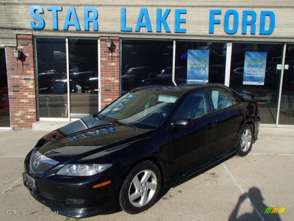 2003 MAZDA6 i Sedan - Onyx Black / Black photo #1