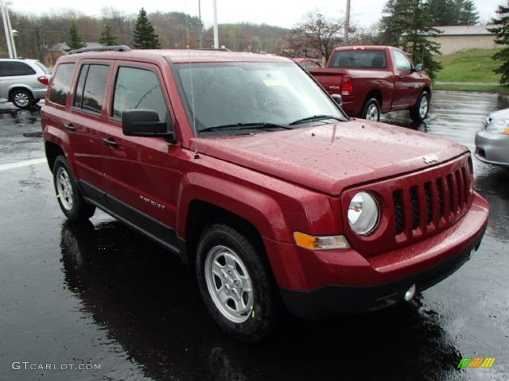 Deep Cherry Red Crystal Pearl 2014 Jeep Patriot Sport Exterior Photo #80012344