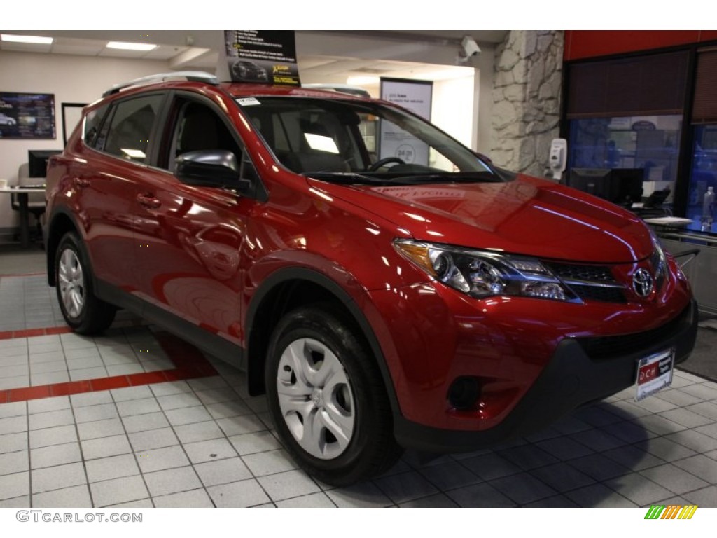 2013 RAV4 LE AWD - Barcelona Red Metallic / Beige photo #1