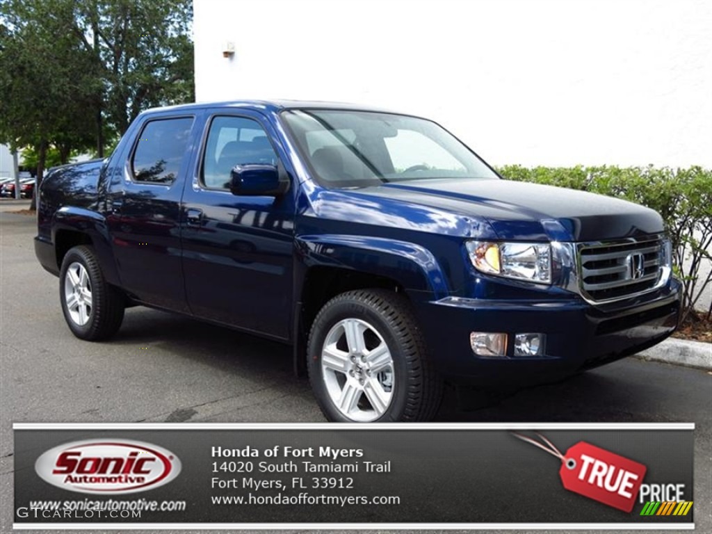 2013 Ridgeline RTL - Obsidian Blue Pearl / Gray photo #1