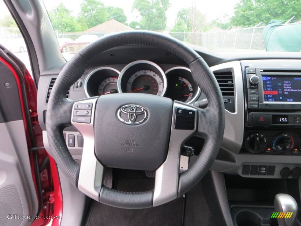 2013 Toyota Tacoma V6 SR5 Prerunner Double Cab Graphite Steering Wheel Photo #80013587