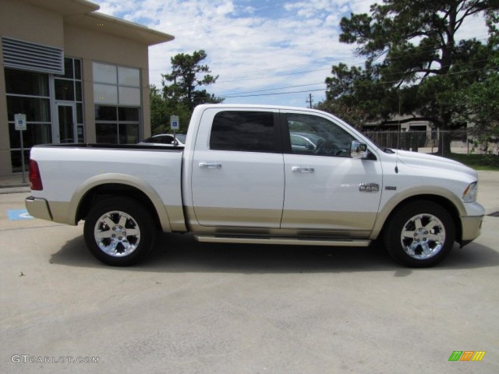 2012 Ram 1500 Laramie Longhorn Crew Cab - Bright White / Light Pebble Beige/Bark Brown photo #13