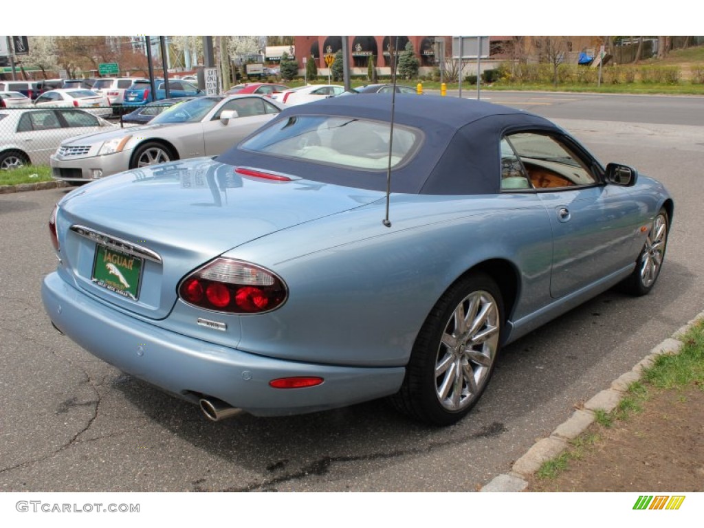 2006 XK XK8 Convertible - Frost Blue Metallic / Ivory photo #26