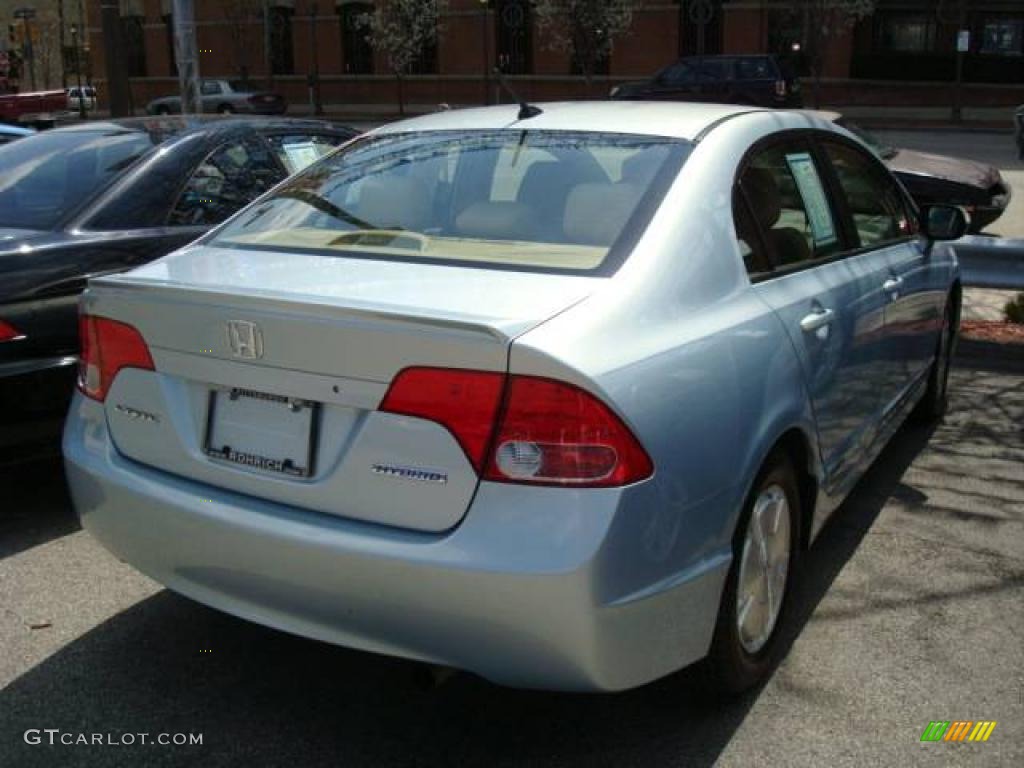 2006 Civic Hybrid Sedan - Opal Silver Blue Metallic / Ivory photo #6