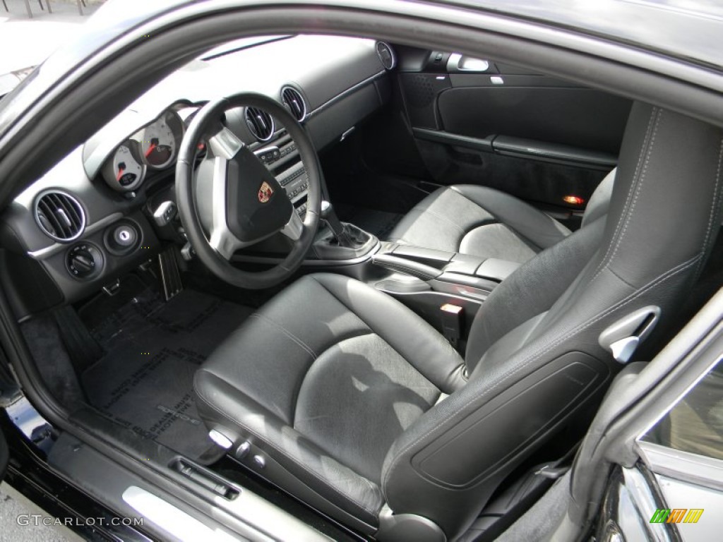 Black Interior 2008 Porsche Cayman S Photo #80020701