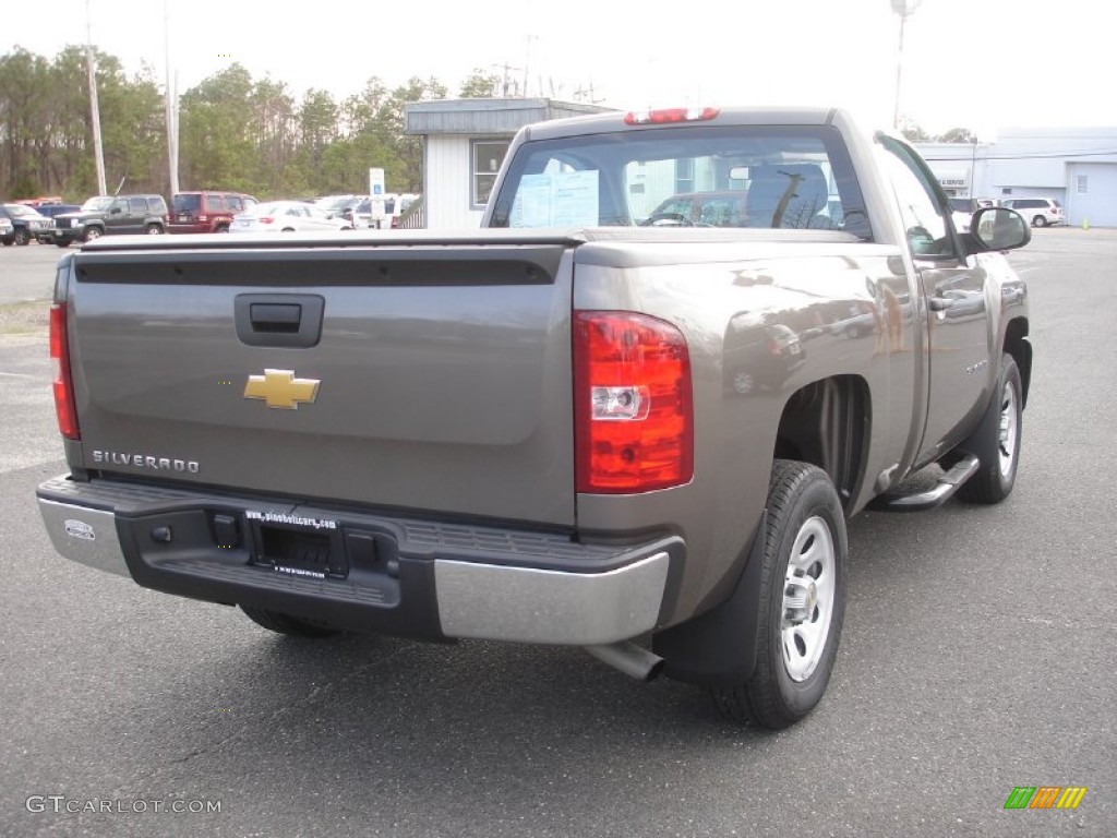 2012 Silverado 1500 Work Truck Regular Cab - Mocha Steel Metallic / Dark Titanium photo #4