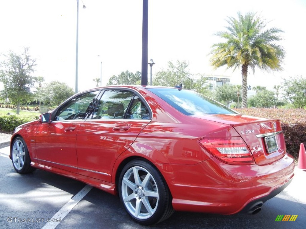 Mars Red 2012 Mercedes-Benz C 250 Sport Exterior Photo #80023371