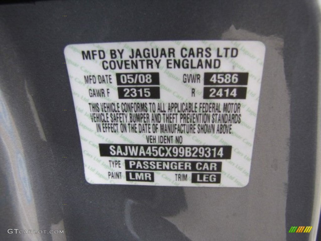 2009 XK Color Code LMR for Shadow Gray Photo #80023381