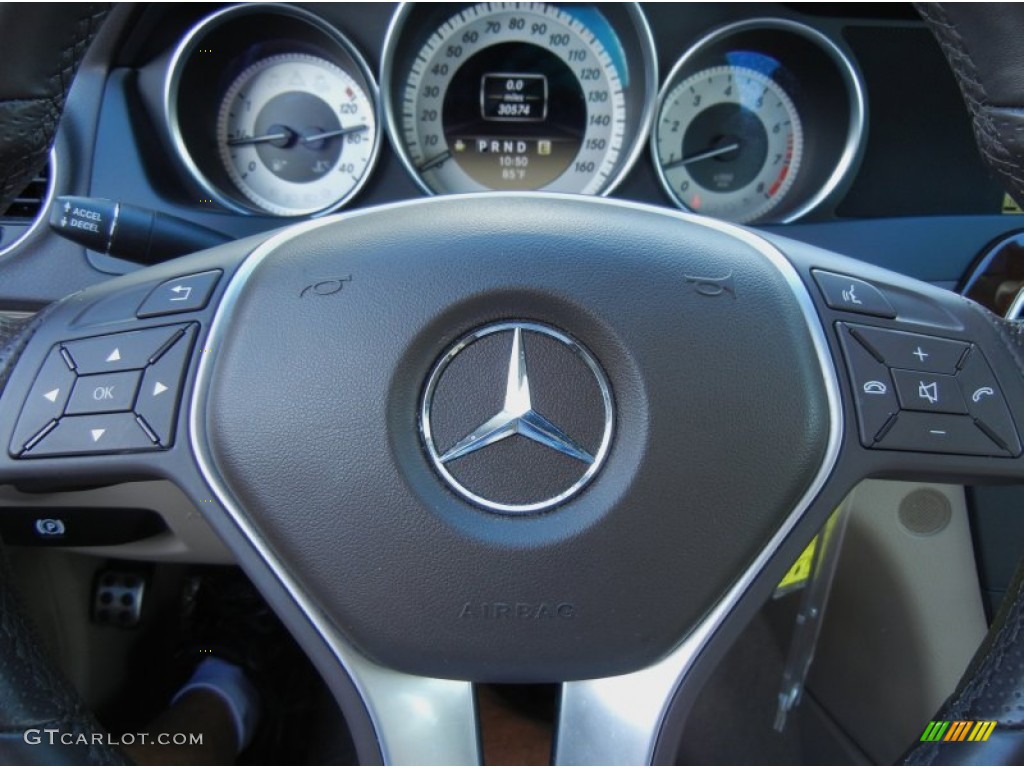 2012 Mercedes-Benz C 250 Sport Almond Beige/Mocha Steering Wheel Photo #80023742