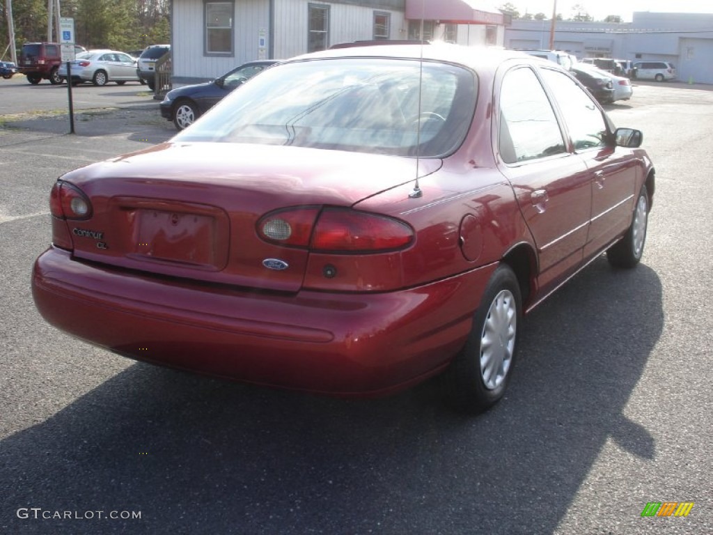 1997 Contour GL - Toreador Red Metallic / Opal Grey photo #4