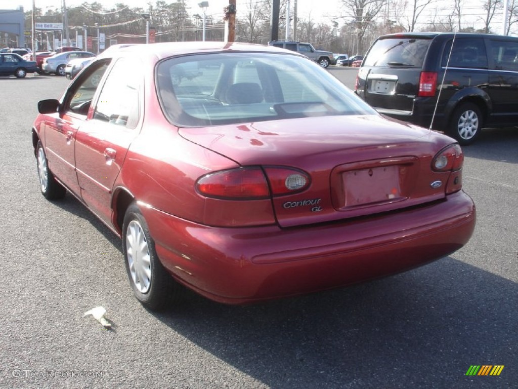 1997 Contour GL - Toreador Red Metallic / Opal Grey photo #6