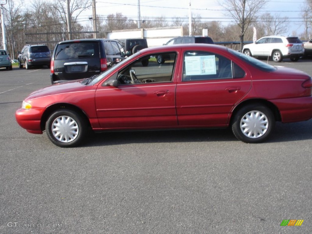 1997 Contour GL - Toreador Red Metallic / Opal Grey photo #9