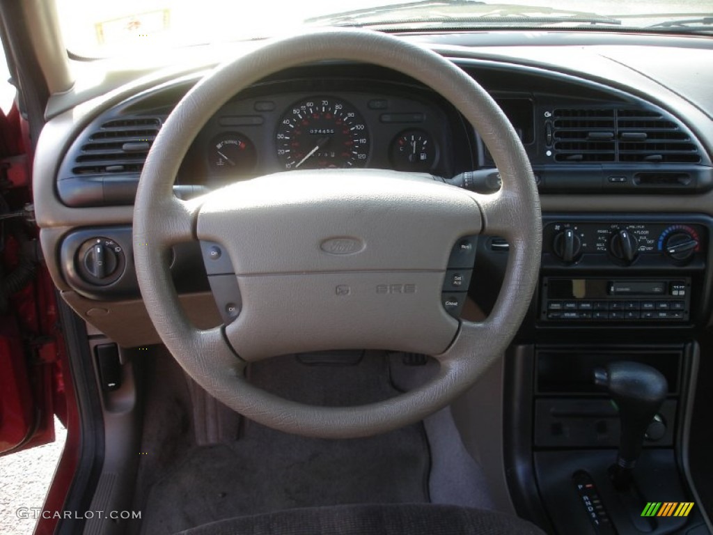 1997 Contour GL - Toreador Red Metallic / Opal Grey photo #13