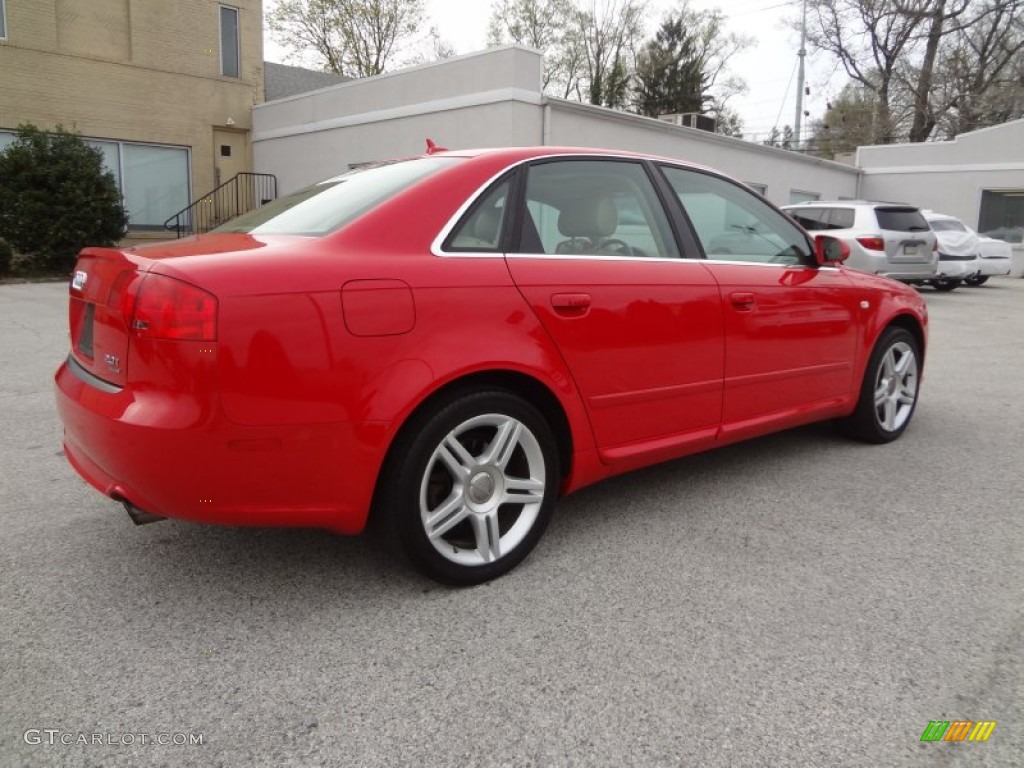 2008 A4 2.0T quattro Sedan - Brilliant Red / Beige photo #8