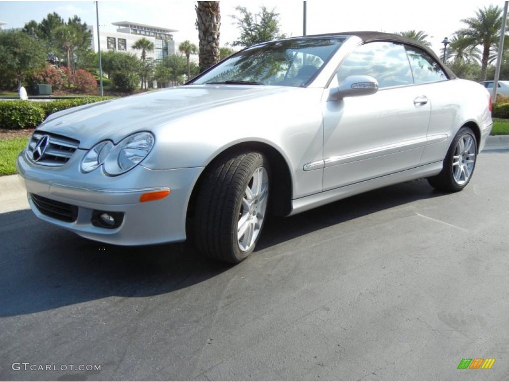 Iridium Silver Metallic 2009 Mercedes-Benz CLK 350 Cabriolet Exterior Photo #80024959