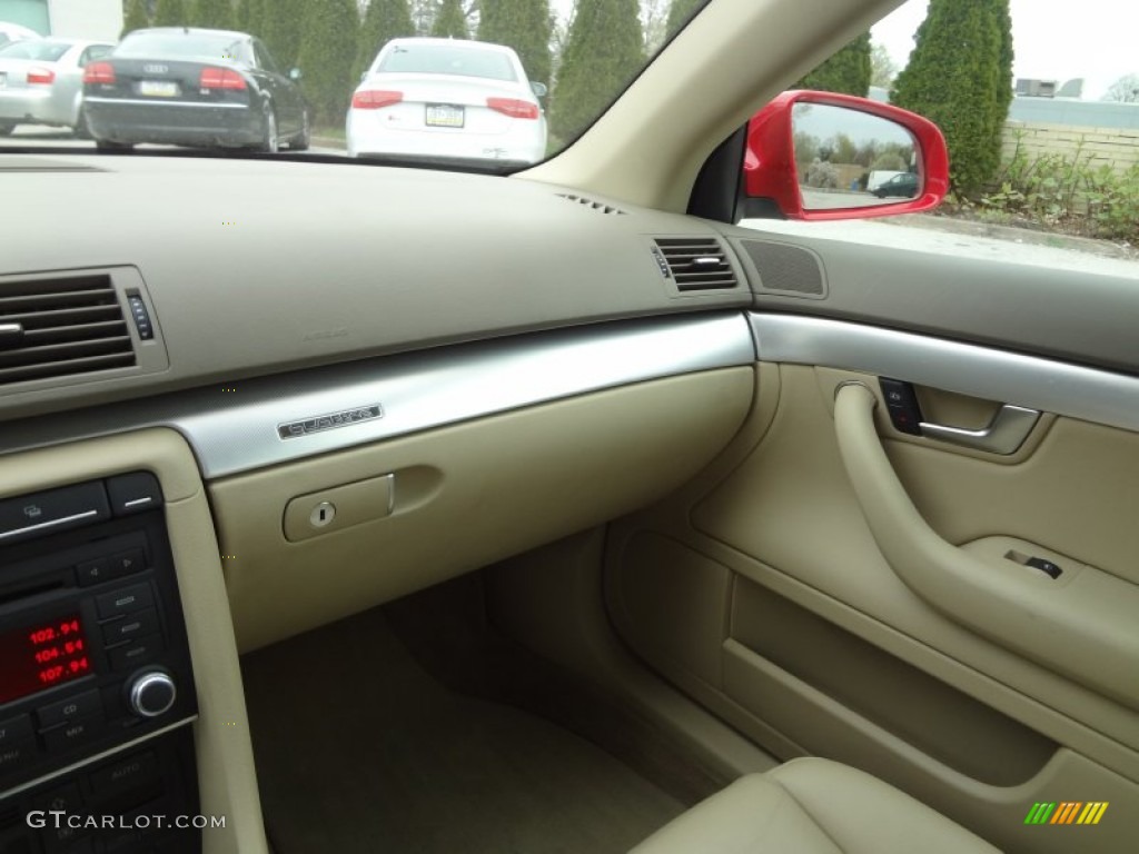 2008 A4 2.0T quattro Sedan - Brilliant Red / Beige photo #16