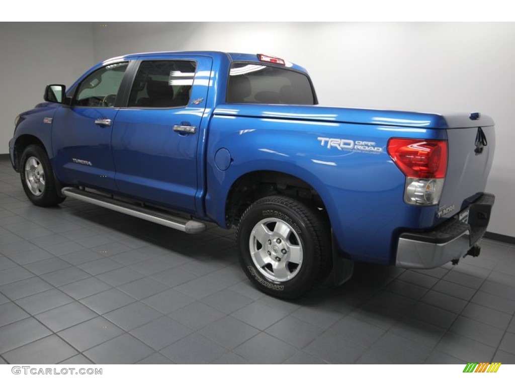 2007 Tundra Limited CrewMax - Blue Streak Metallic / Red Rock photo #5