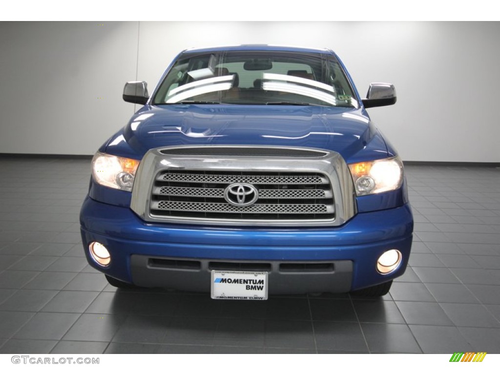 2007 Tundra Limited CrewMax - Blue Streak Metallic / Red Rock photo #6