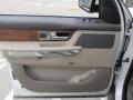 Almond-Nutmeg Alcantara/Ivory Stitching 2010 Land Rover Range Rover Sport Supercharged Door Panel