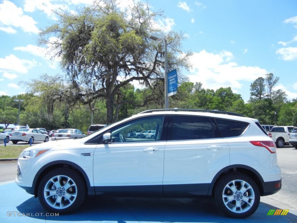 2013 Escape SEL 1.6L EcoBoost - White Platinum Metallic Tri-Coat / Medium Light Stone photo #2