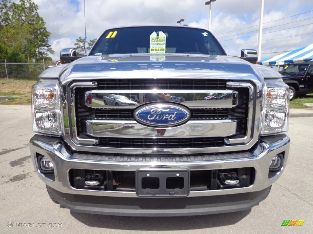 Ingot Silver Metallic 2011 Ford F250 Super Duty Lariat Crew Cab 4x4 Exterior Photo #80027153
