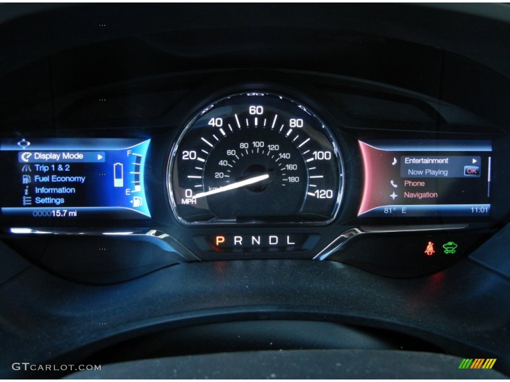 2013 Lincoln MKZ 2.0L Hybrid FWD Gauges Photo #80027615