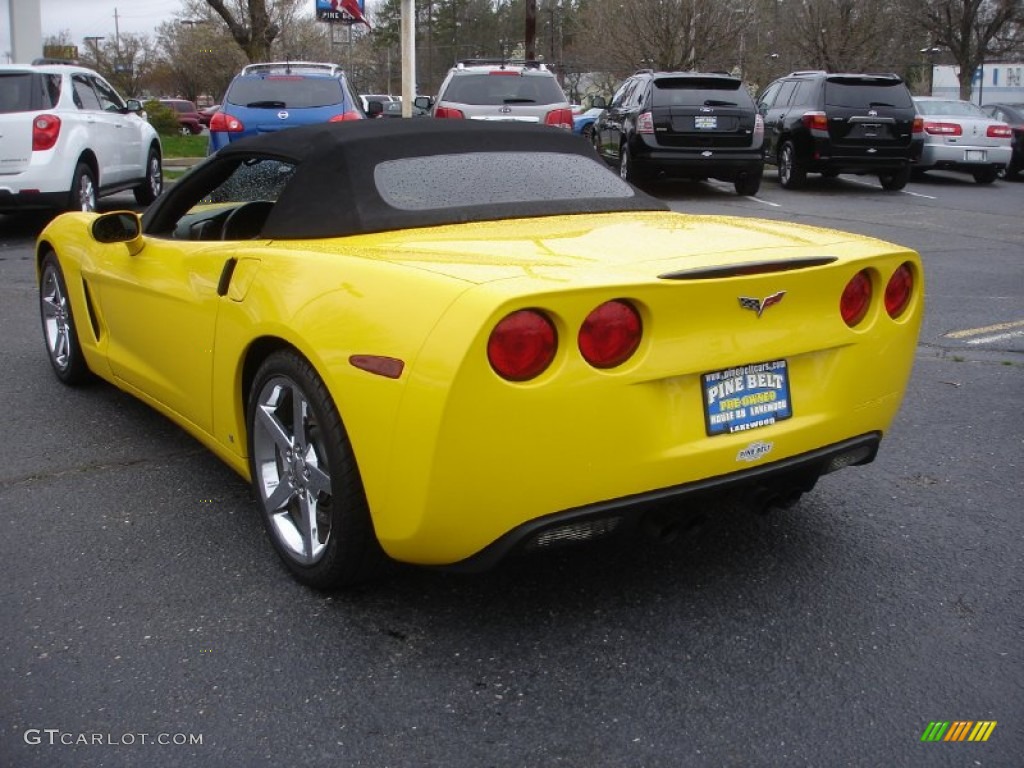 2007 Corvette Convertible - Velocity Yellow / Ebony photo #9