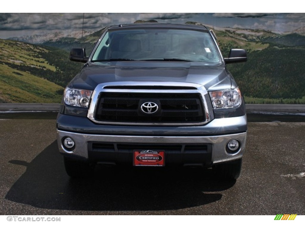 2010 Tundra Double Cab 4x4 - Slate Gray Metallic / Graphite Gray photo #7