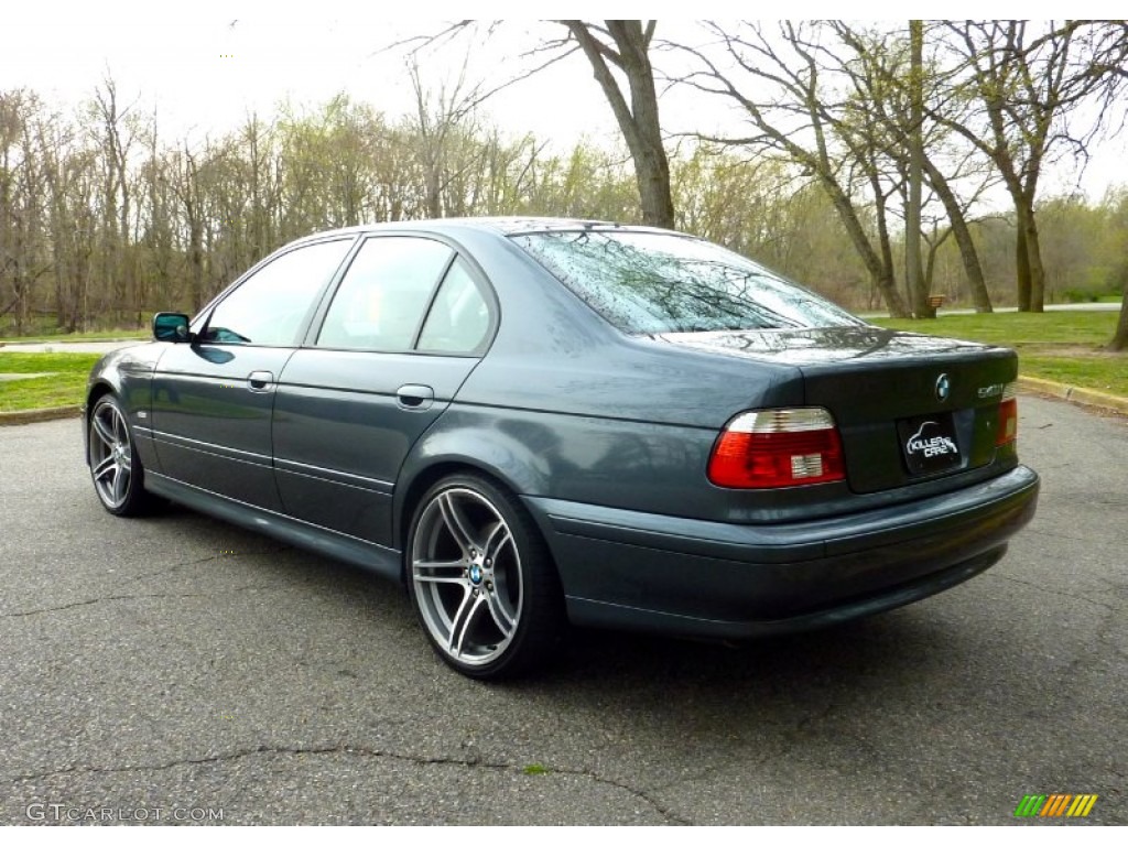 2001 5 Series 540i Sedan - Steel Blue Metallic / Black photo #5