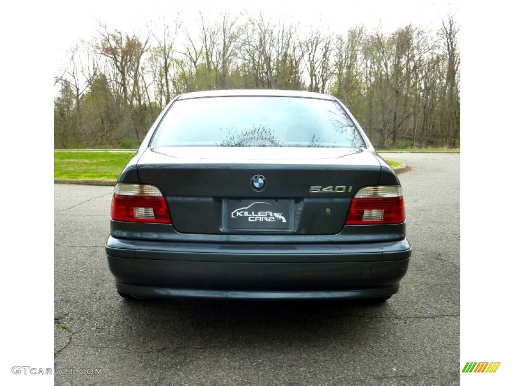 2001 5 Series 540i Sedan - Steel Blue Metallic / Black photo #6