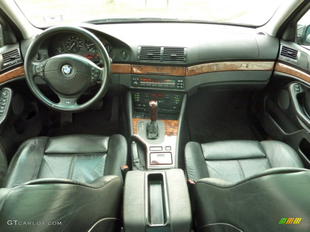 2001 5 Series 540i Sedan - Steel Blue Metallic / Black photo #8