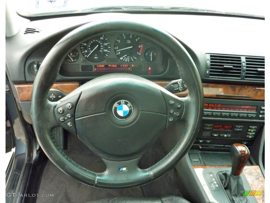 2001 5 Series 540i Sedan - Steel Blue Metallic / Black photo #15