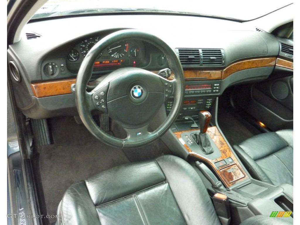 2001 5 Series 540i Sedan - Steel Blue Metallic / Black photo #19