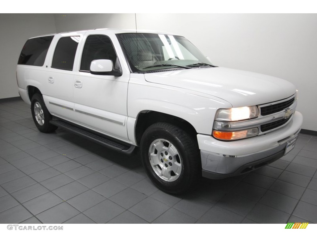 2001 Suburban 1500 LT - Summit White / Tan photo #8