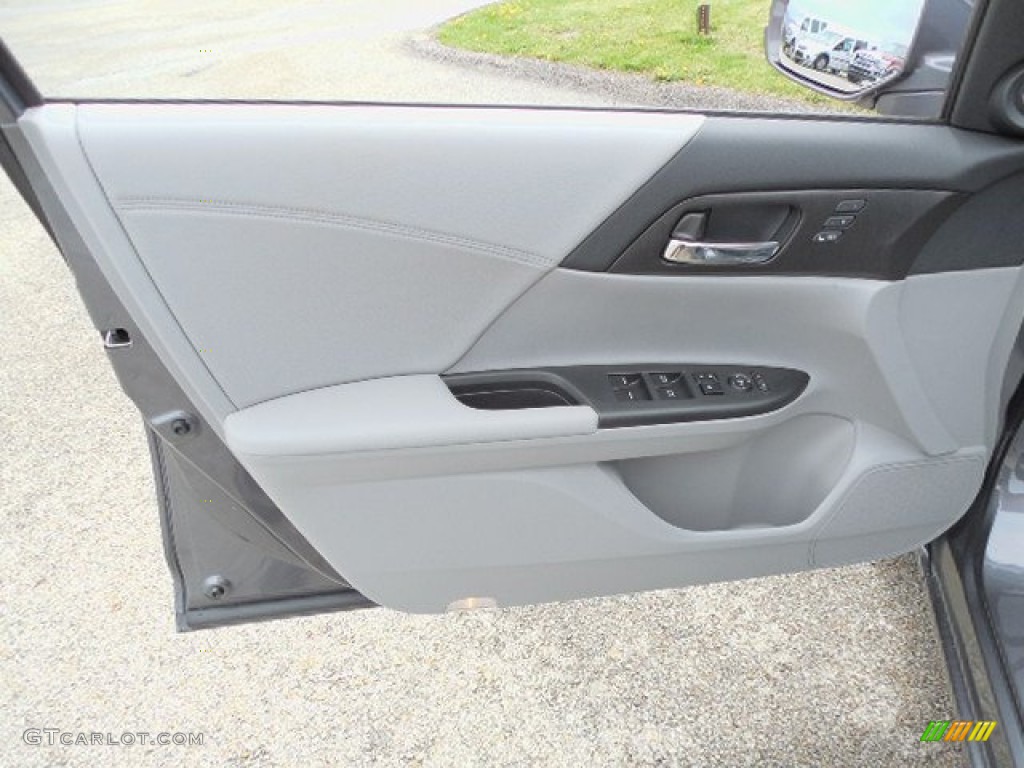 2013 Accord EX-L V6 Sedan - Modern Steel Metallic / Gray photo #6