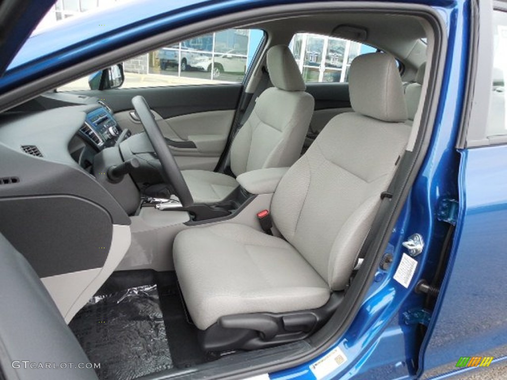 2013 Civic LX Sedan - Dyno Blue Pearl / Gray photo #7