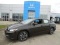 Kona Coffee Metallic 2013 Honda Civic EX Sedan Exterior