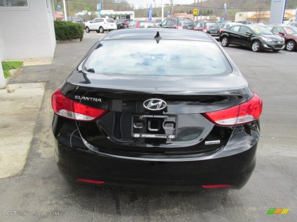 2012 Elantra Limited - Black Noir Pearl / Black photo #8