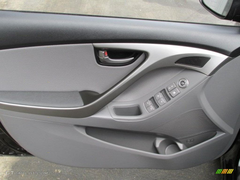 2012 Elantra Limited - Black Noir Pearl / Black photo #13