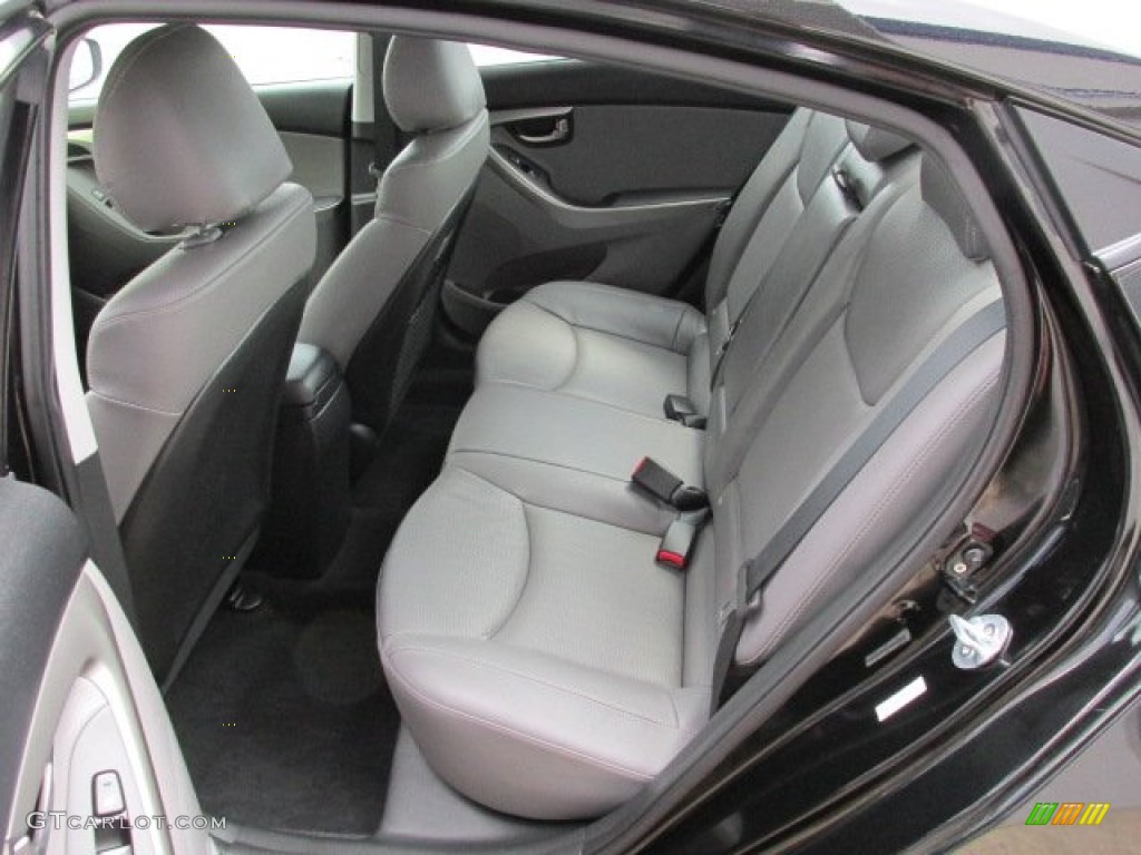 2012 Elantra Limited - Black Noir Pearl / Black photo #19