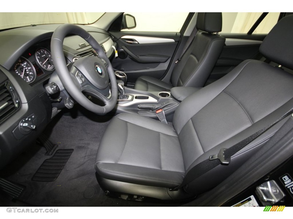 Black Interior 2014 BMW X1 sDrive28i Photo #80035130